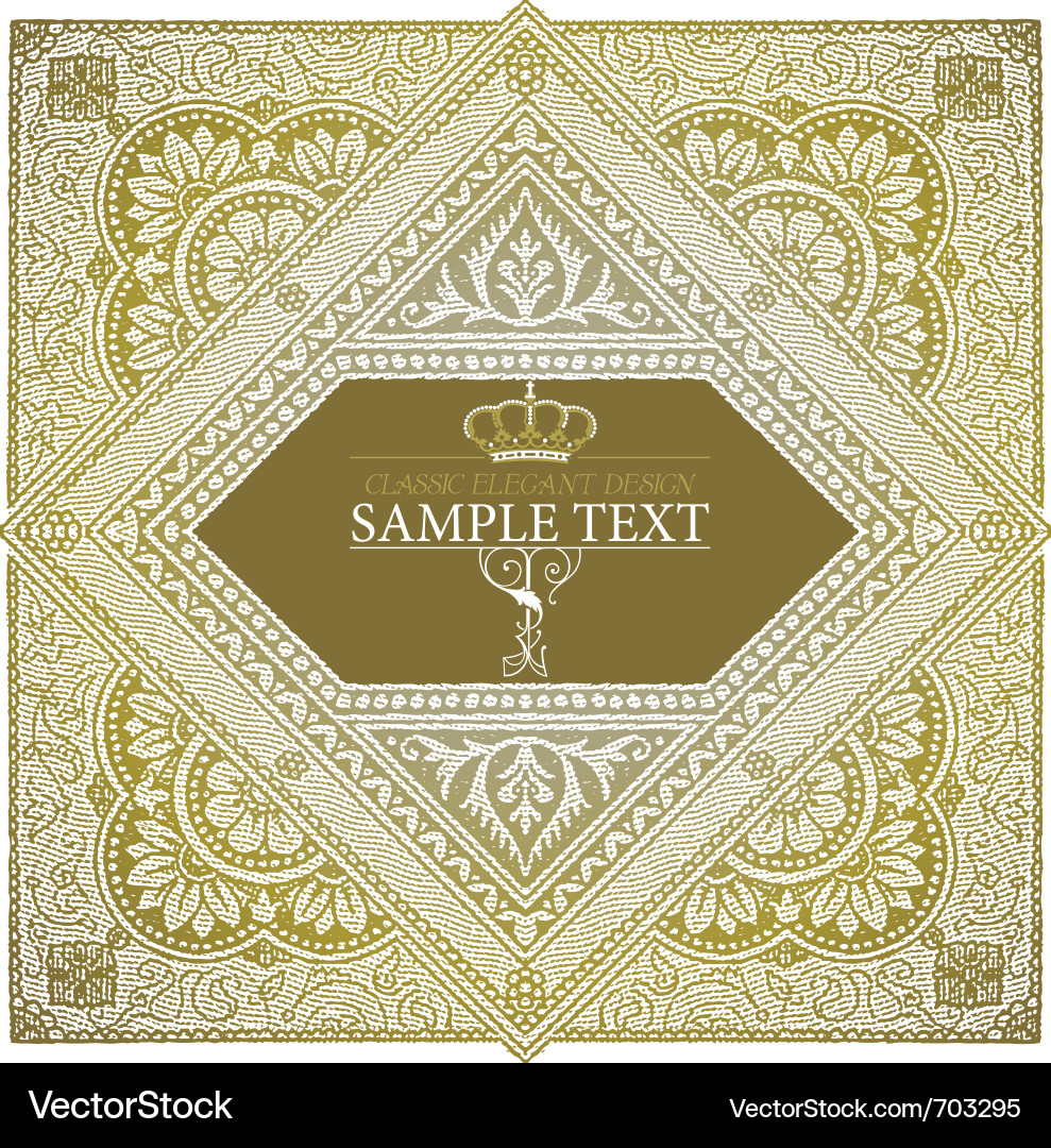 Ornate Retro Scroll Pattern Vector Image