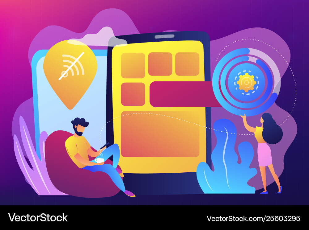 Progressive web app concept Vector Image