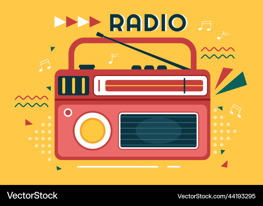 Radio player for record talk show interviews Radio player for record talk show interviews Vector Image