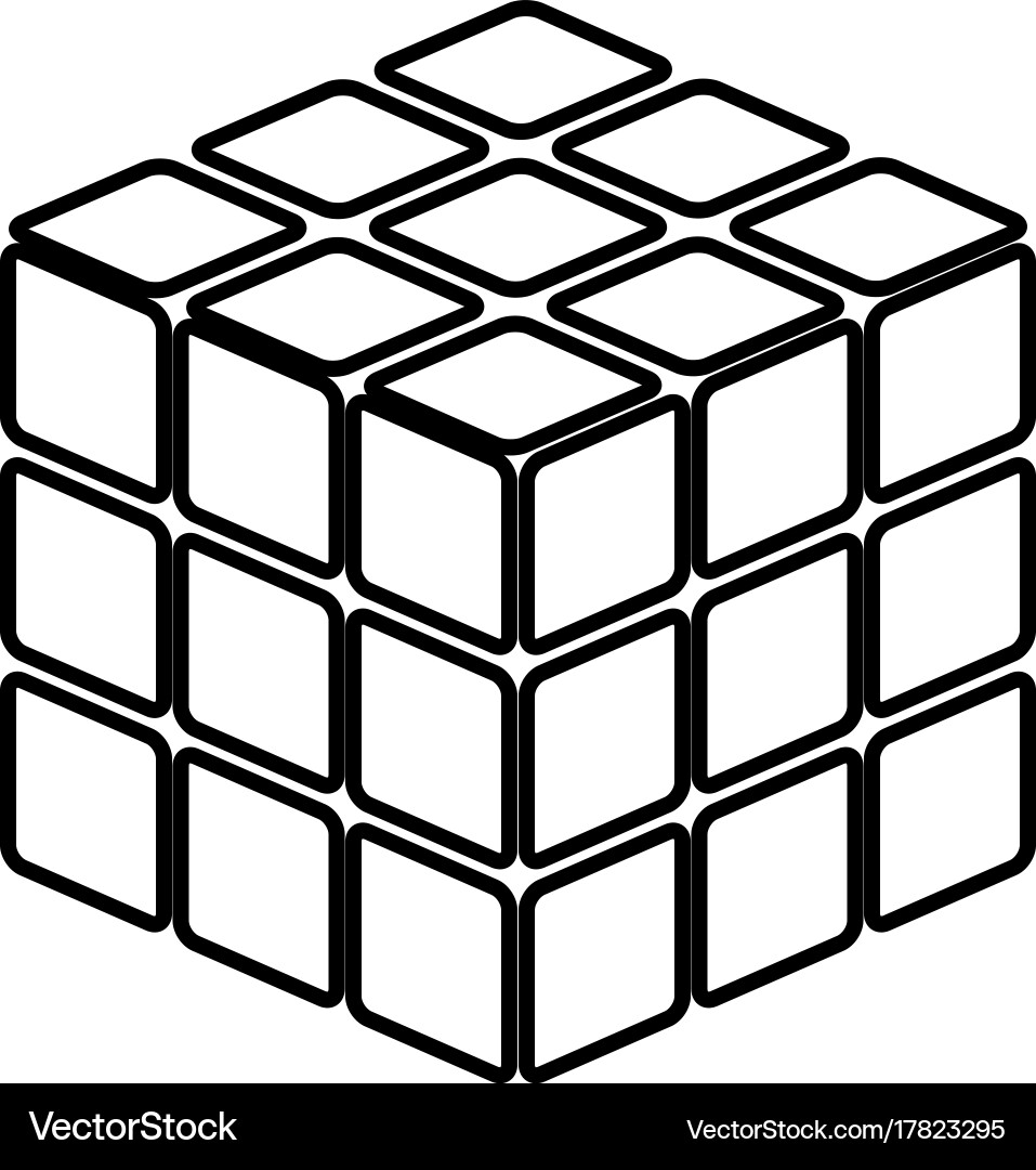 Rubik's Cube - Puzzle Game Icon vector image