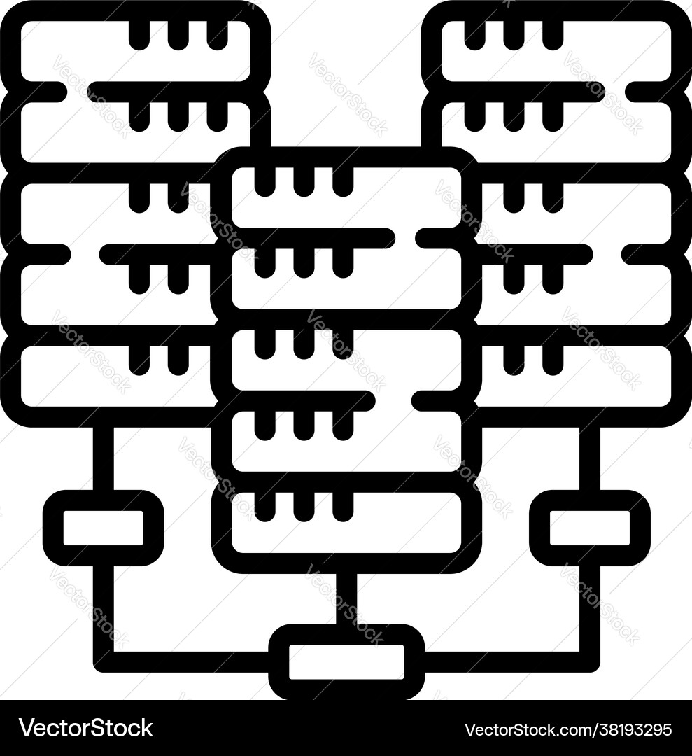 Server network internet icon outline style Server network internet icon outline style vector image
