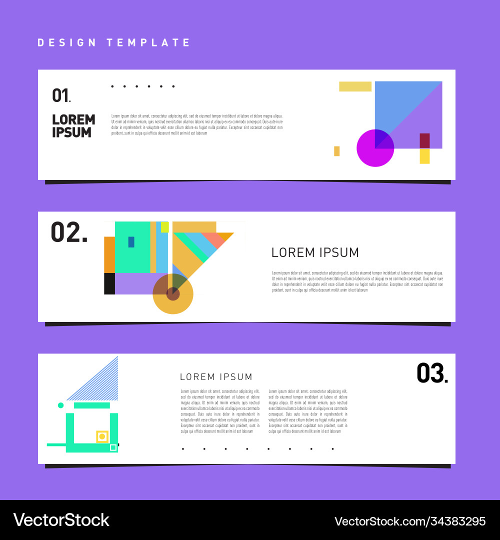 Set abstract banner web design template retro Set abstract banner web design template retro Vector Image