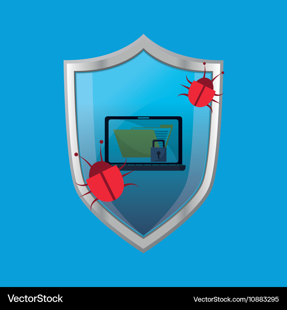 Virtual security system icons image Vector Image