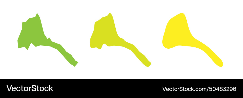 Eritrea country map in three levels Eritrea country map in three levels vector image