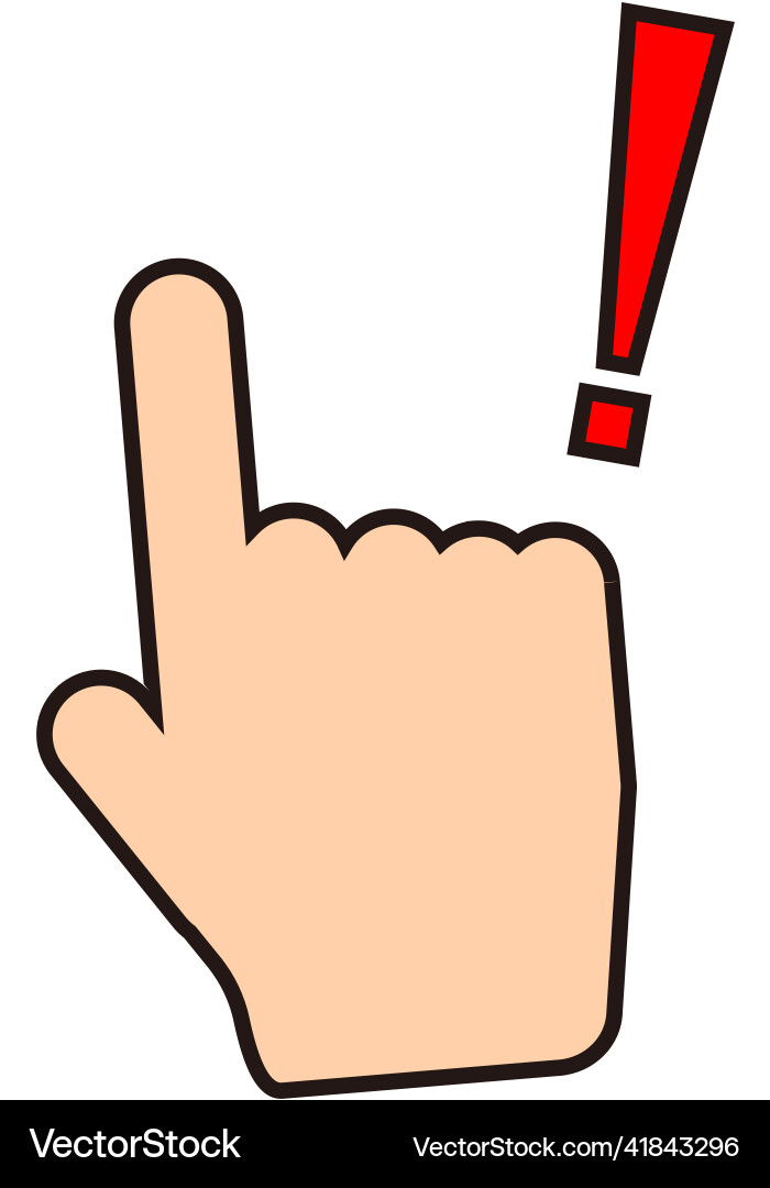Hand with an index finger Vector Image