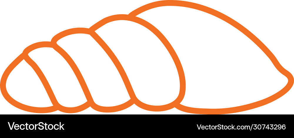 Isolated shell line style icon design vector image
