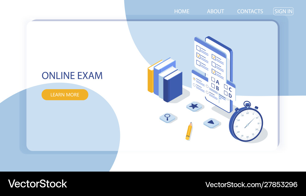 Landing page with design template Landing page with design template vector image
