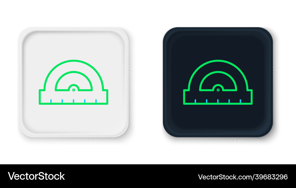 Line protractor grid for measuring degrees icon Line protractor grid for measuring degrees icon vector image