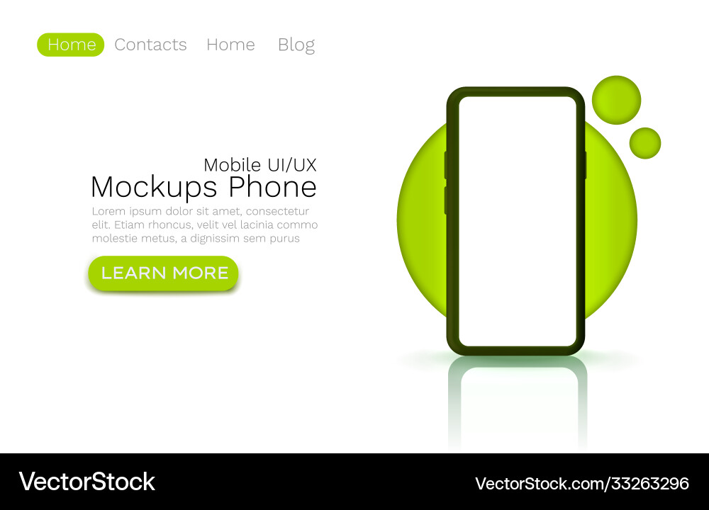 Mockups ui template web site banner app screen Mockups ui template web site banner app screen vector image