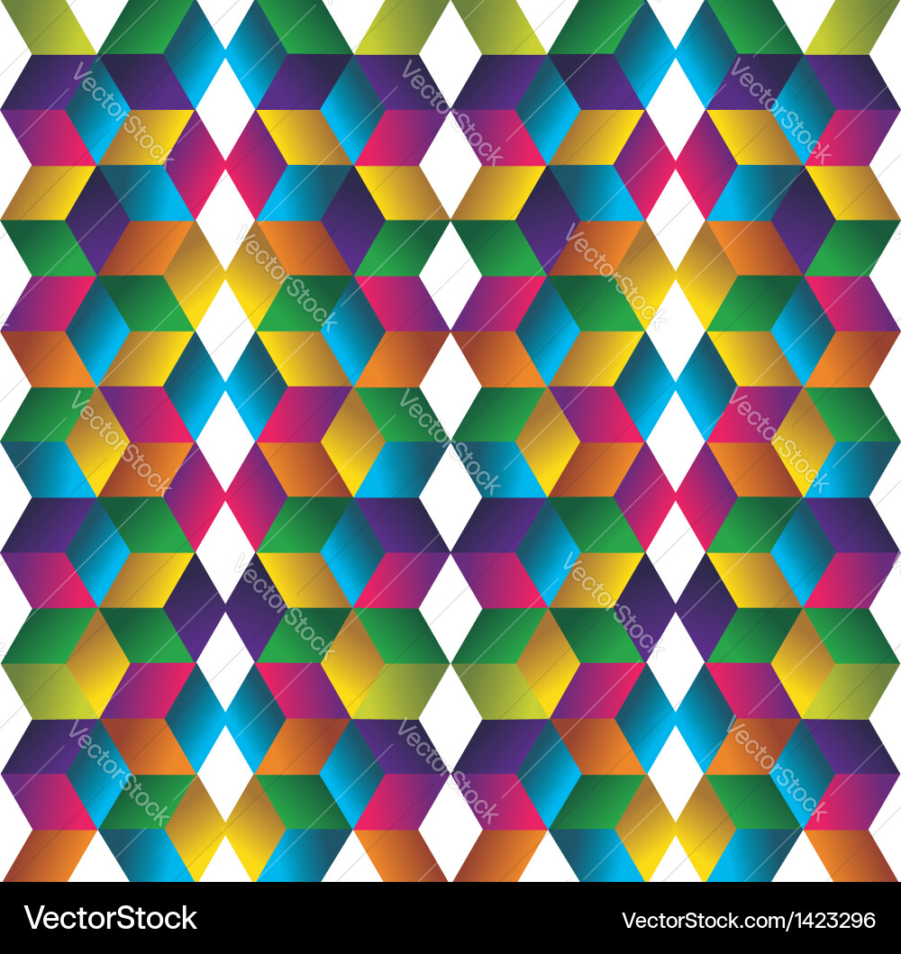 Muliticolored cubes pattern vector image