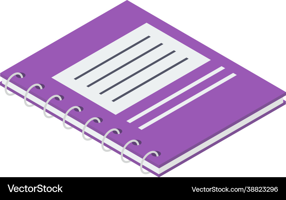Notebook isometric Vector Image