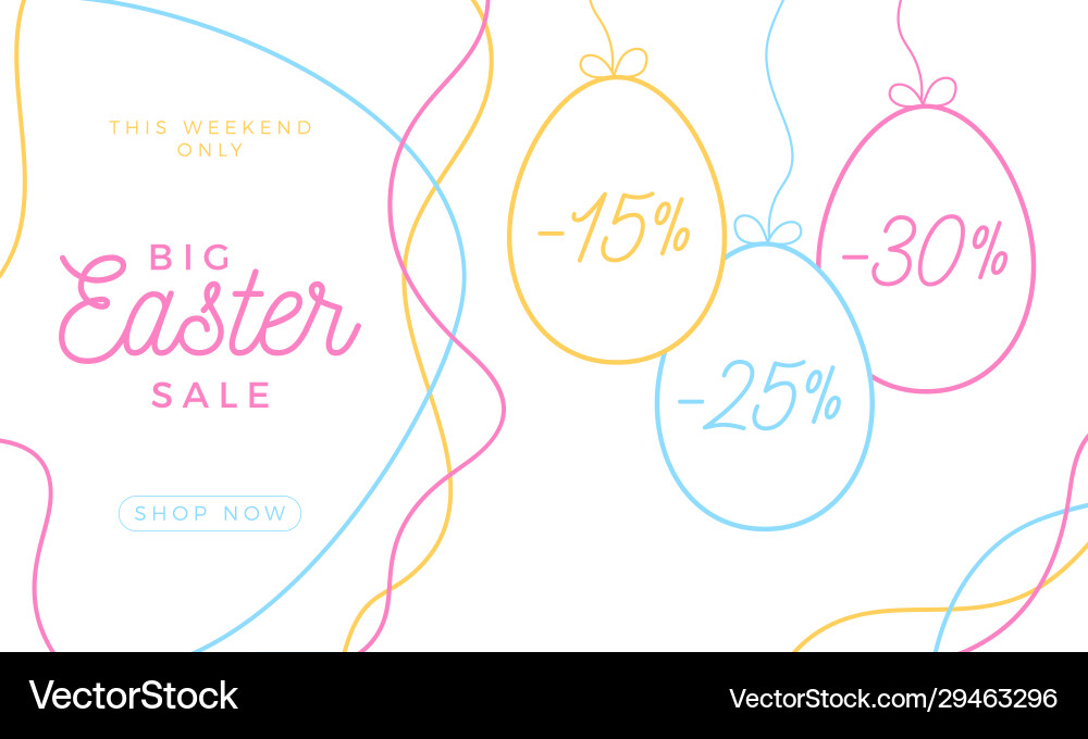 Ostereier verkaufen horizontale Bannerkarte Ostereier verkaufen horizontale Bannerkarte vektorbild