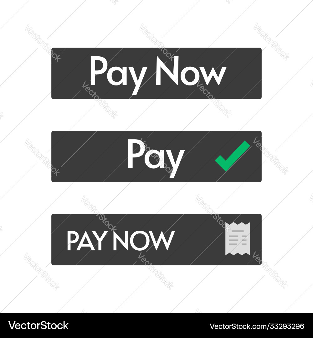 Pay now button design ui element flat style Vector Image