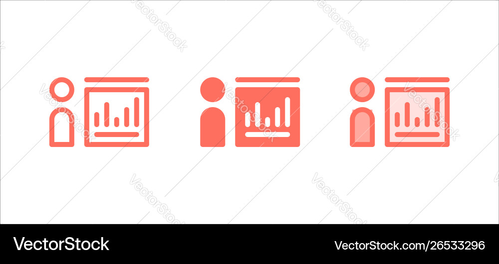 Presentation icon on white background for web ui Vector Image
