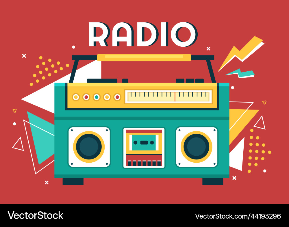 Radio player for record talk show interviews Radio player for record talk show interviews vector image