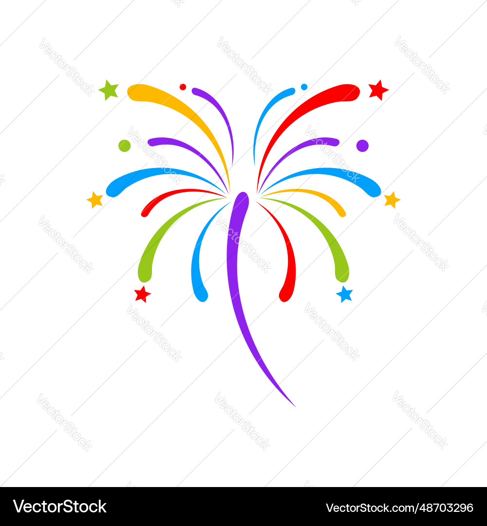 Rainbow firework element design Rainbow firework element design Vector Image
