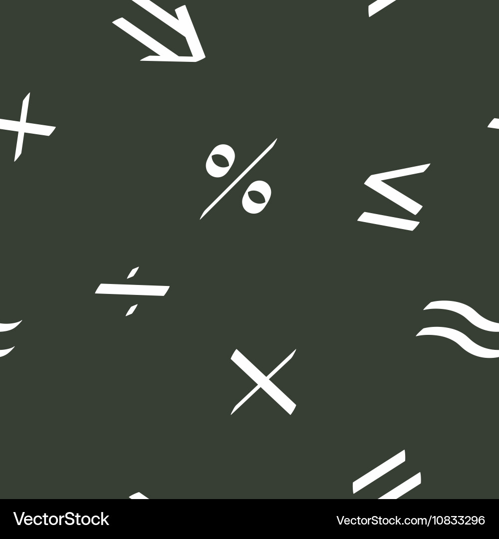 Seamless pattern with mathematical symbols vector image