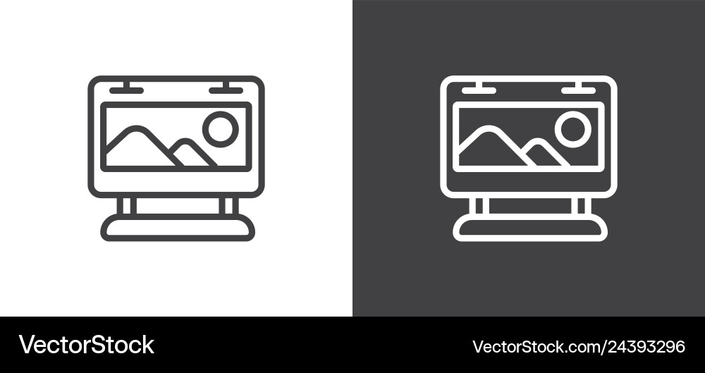Set of flip chart billboard icons data Set of flip chart billboard icons data vector image