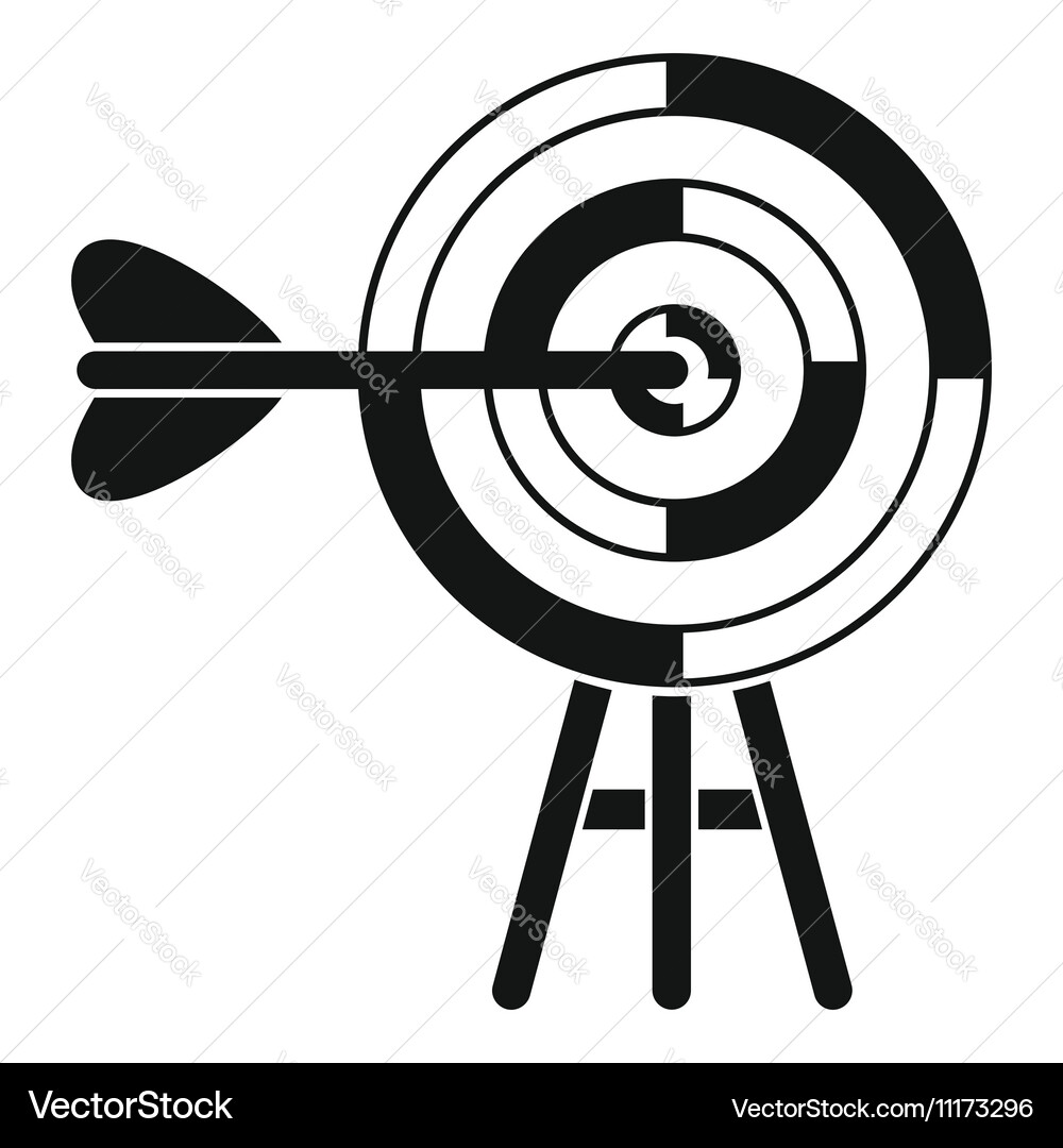 Target with an arrow icon simple style Vector Image