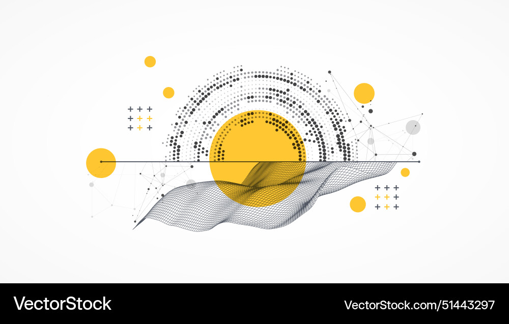 Abstract wave is made in a frame style with half Abstract wave is made in a frame style with half vector image