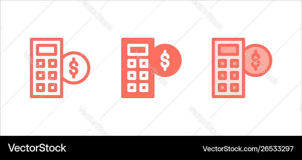 Accounting icon on white background for web ui Vector Image