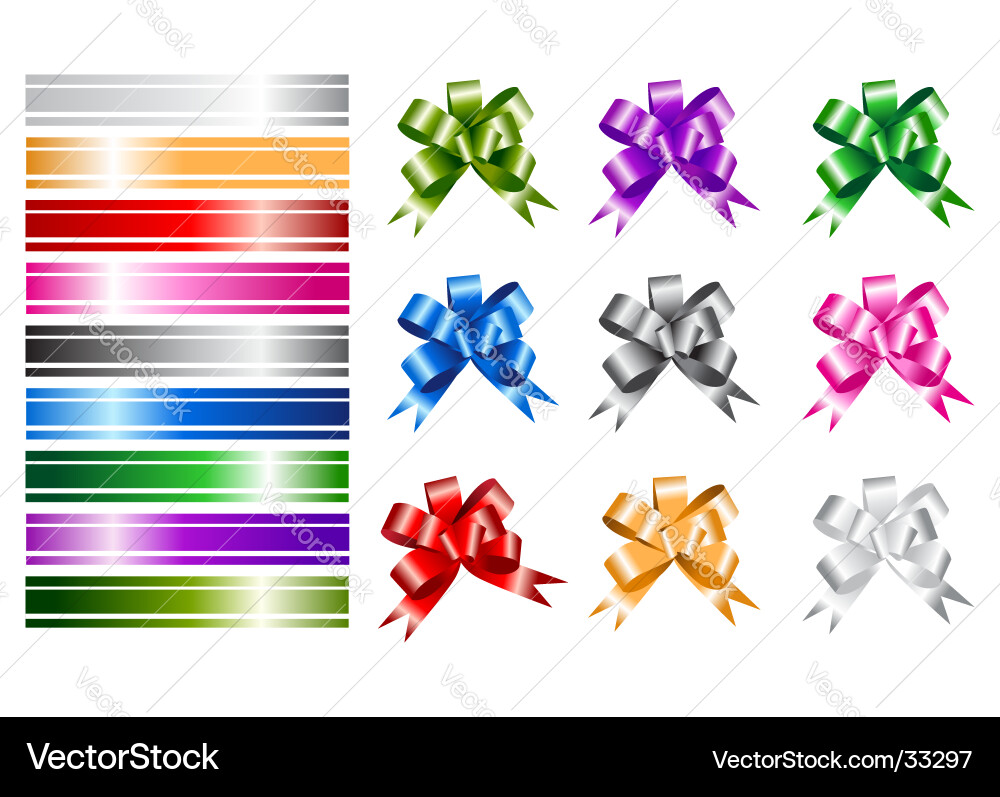 Elegante Ribbon Kollektion Vektorbild