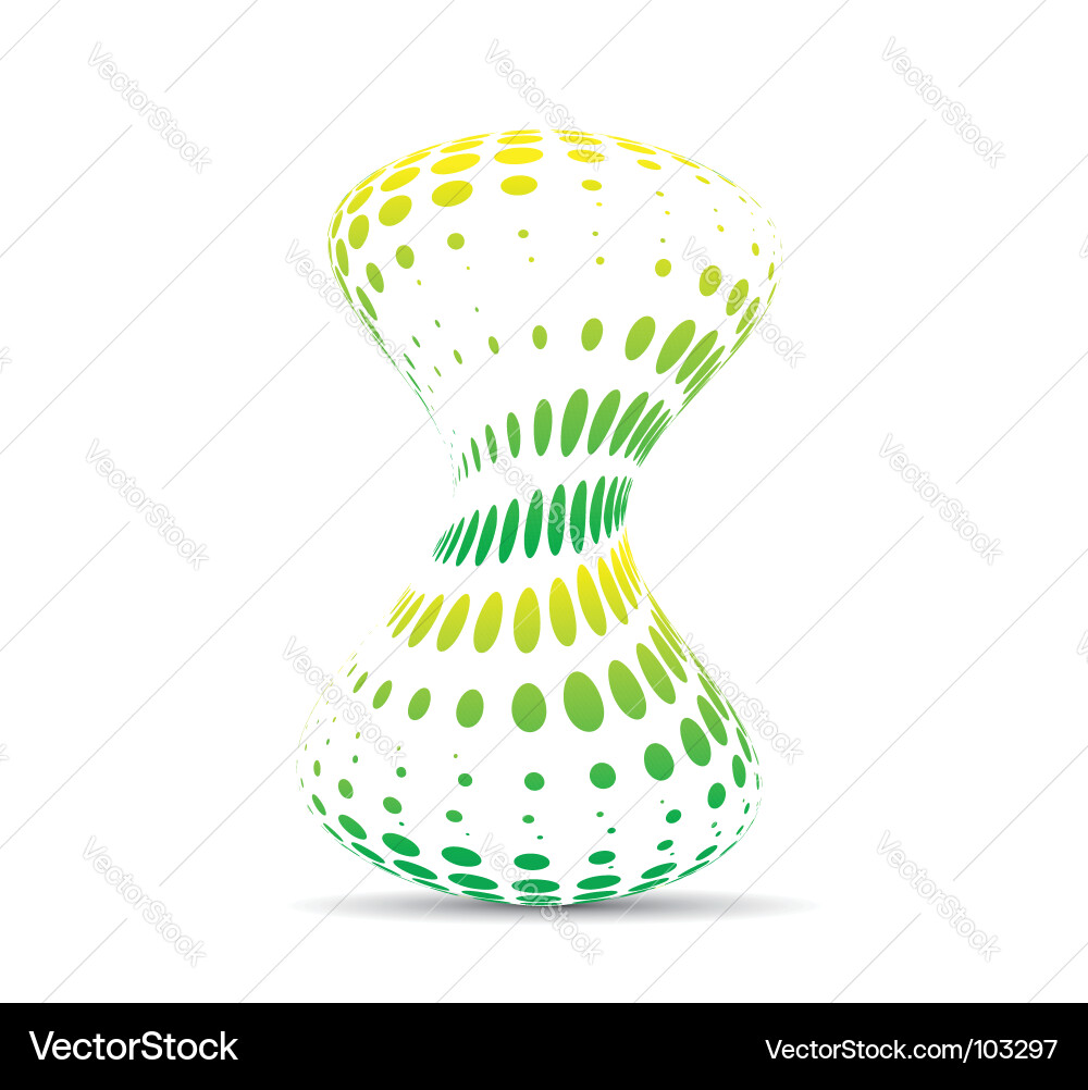 Green Halftone Wave Pattern Vector Image