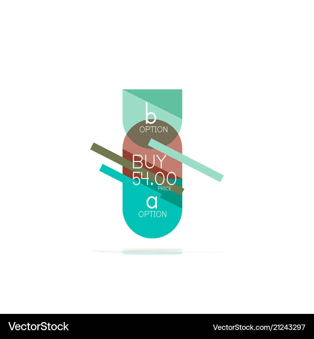 Minimal flat clean abstract option step Minimal flat clean abstract option step vector image
