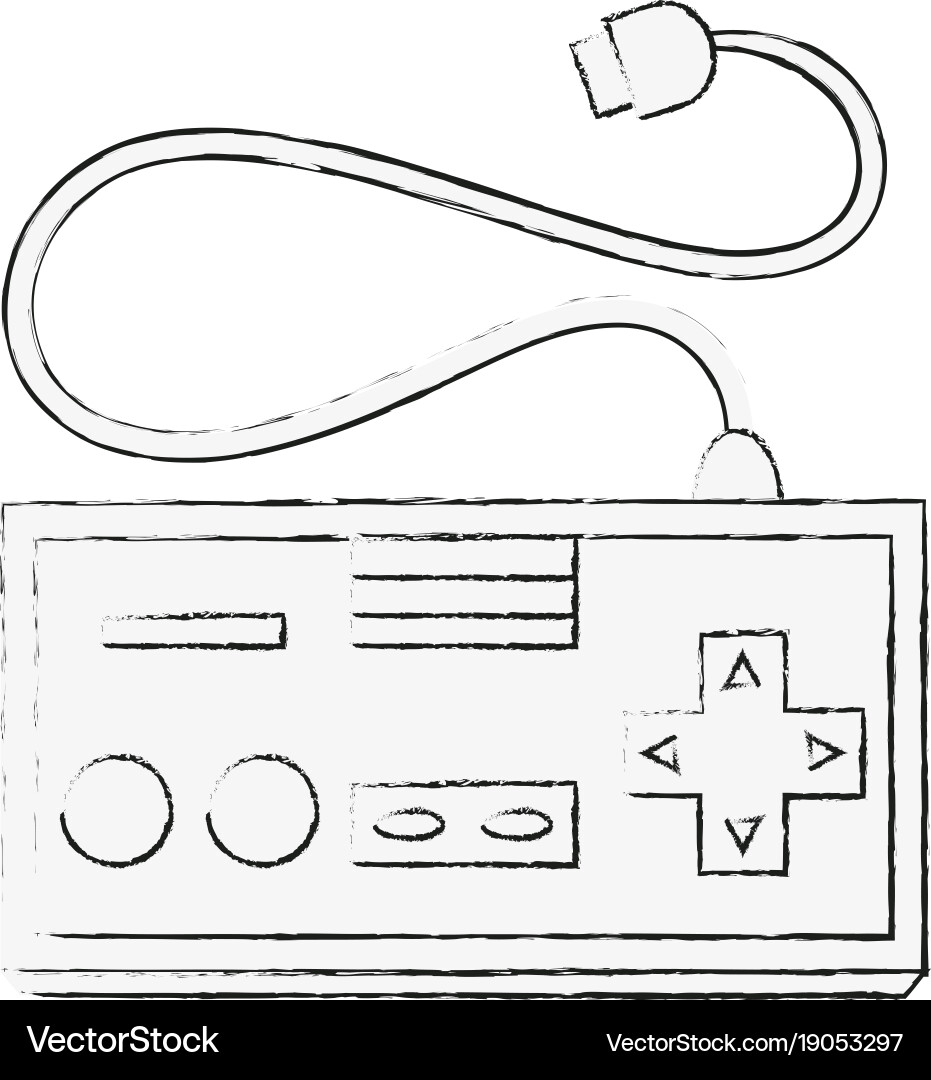 Old gamepad controller Vector Image