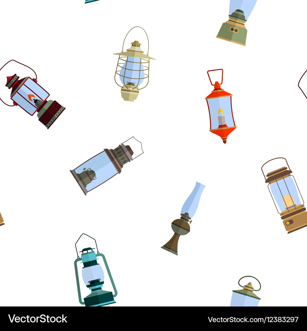 Seamless pattern with lanterns vector image