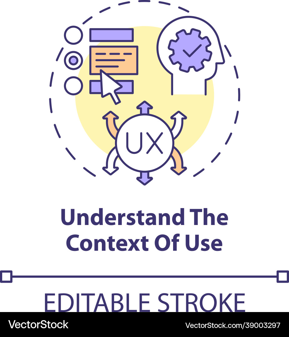 Understand context use concept icon Understand context use concept icon vector image