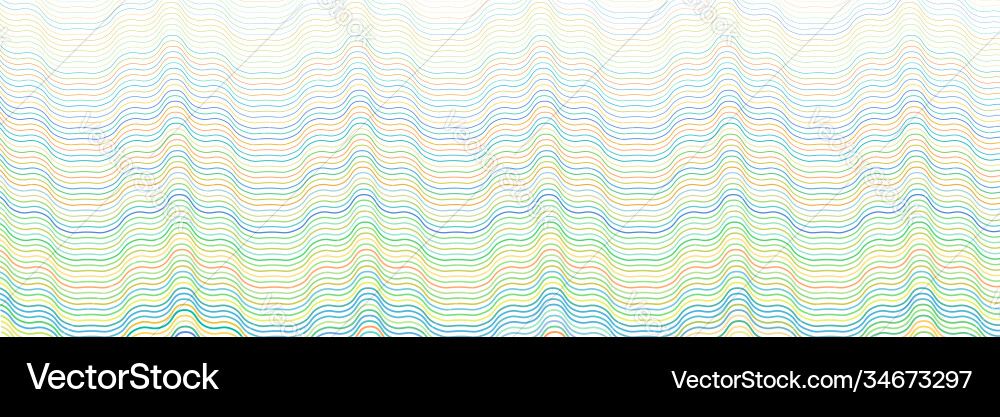 Wide rectangular format wavy waving zig-zag Wide rectangular format wavy waving zig-zag vector image