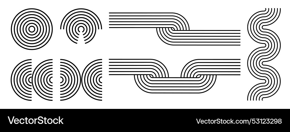 Boho zen style arch set minimal simple Boho zen style arch set minimal simple Vector Image