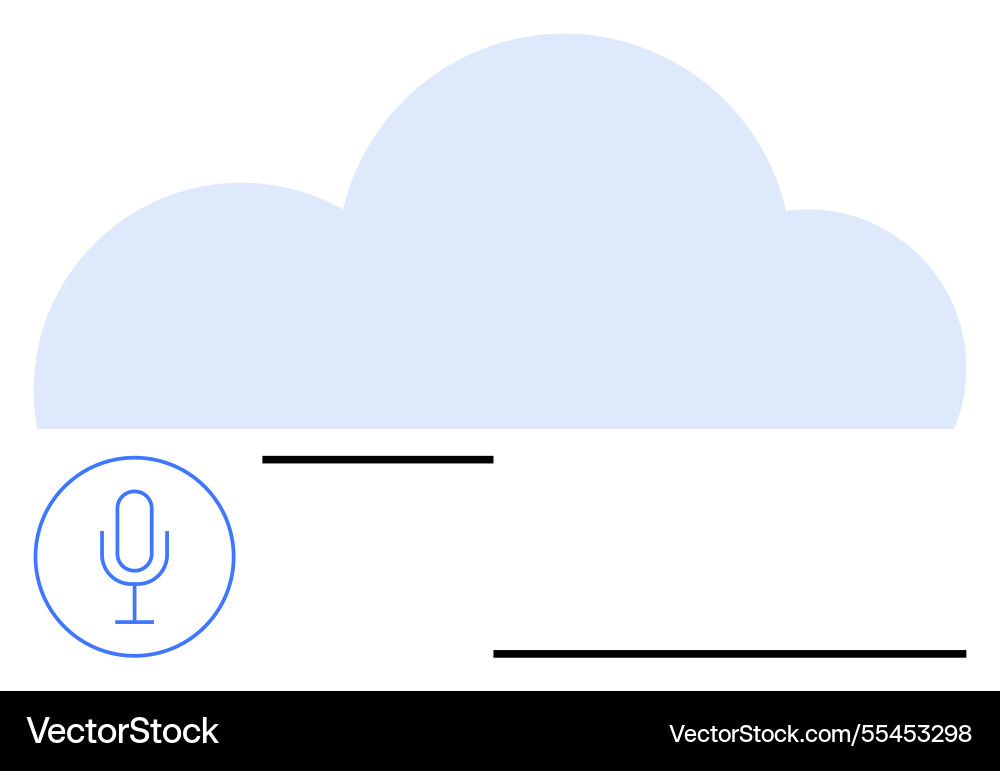 Cloud storage and voice commands interface Cloud storage and voice commands interface Vector Image