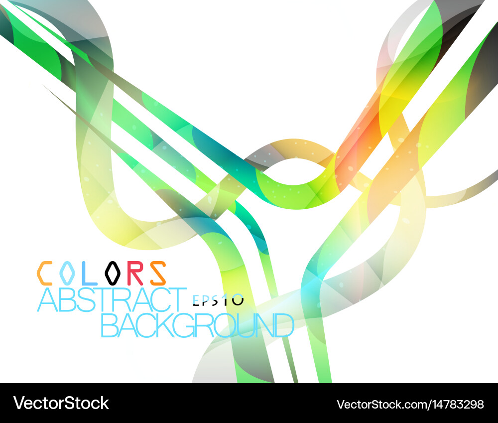 Colored lines with curve style Vector Image