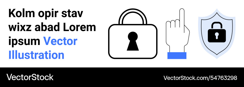 Cybersecurity elements featuring lock fingerprint Cybersecurity elements featuring lock fingerprint vector image