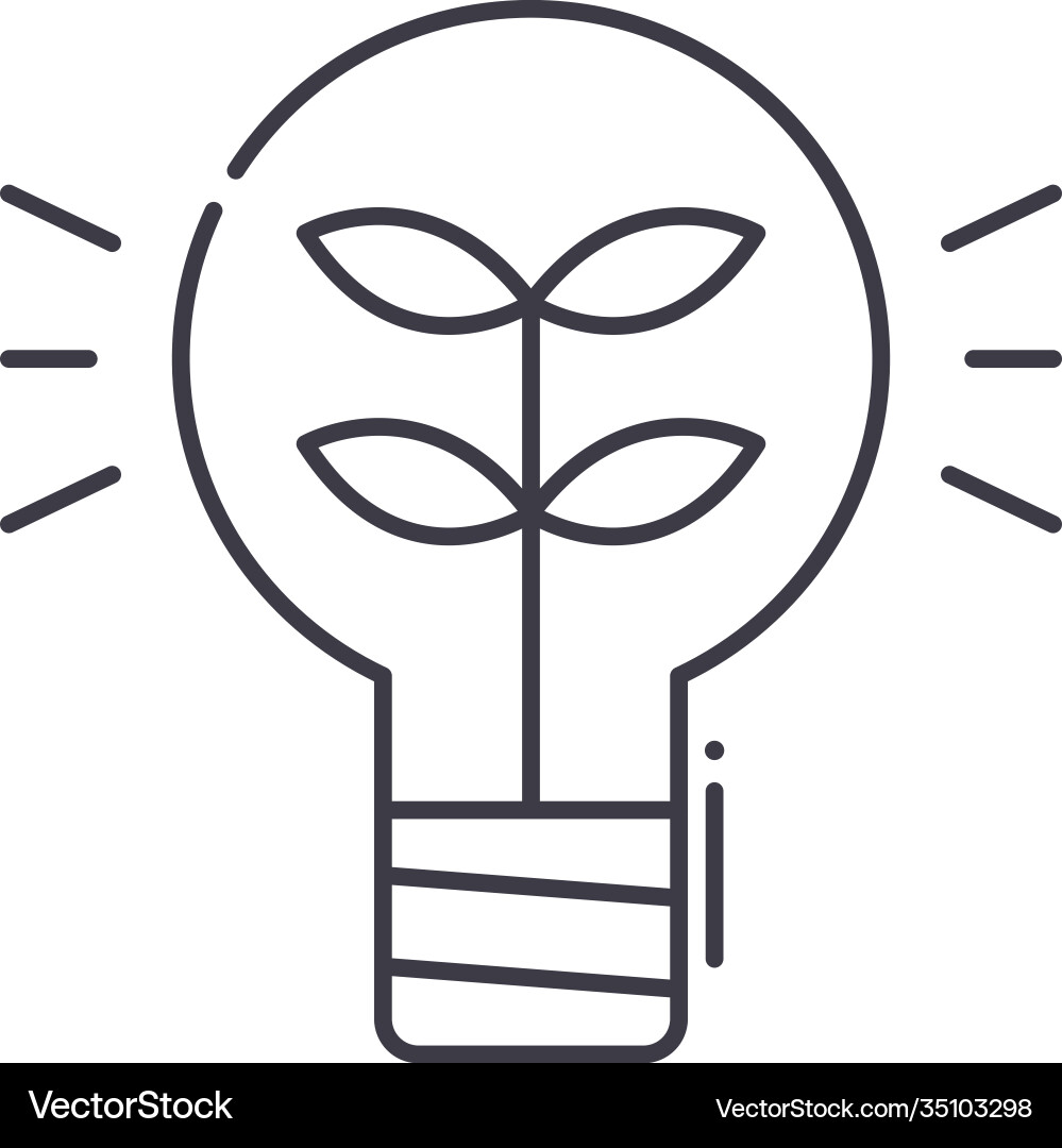Idea icon linear isolated thin line vector image