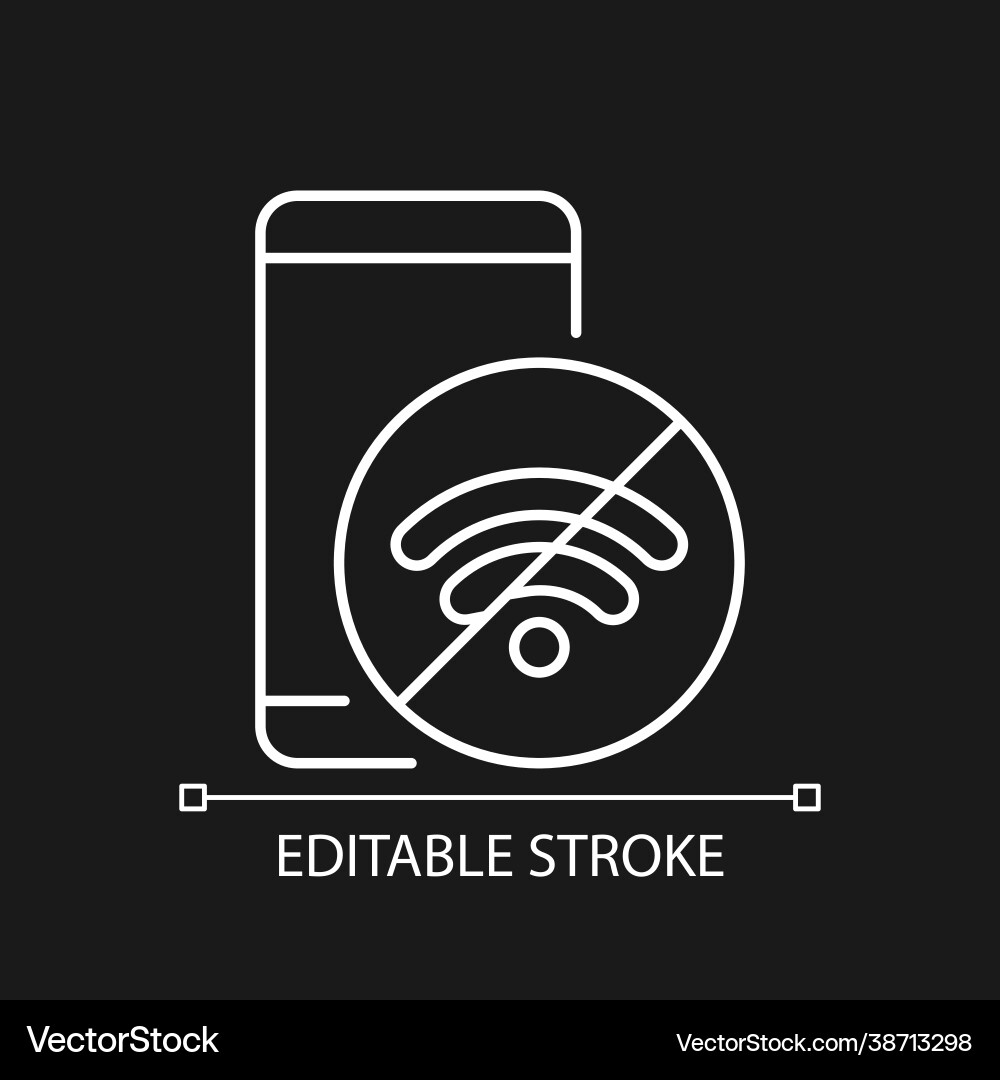 Internet connection issues white linear icon Vector Image
