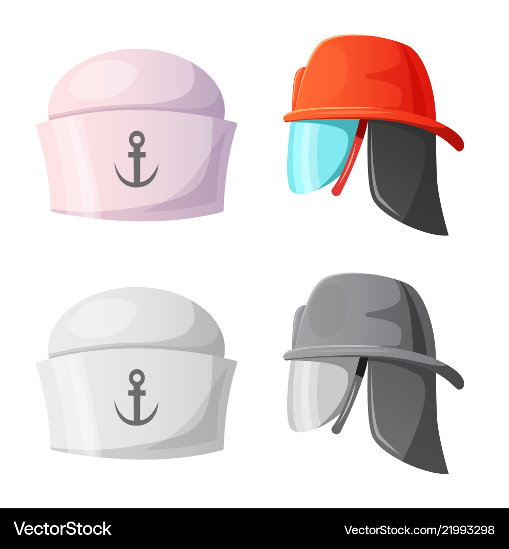 Isolated object of headgear and cap symbol Vector Image