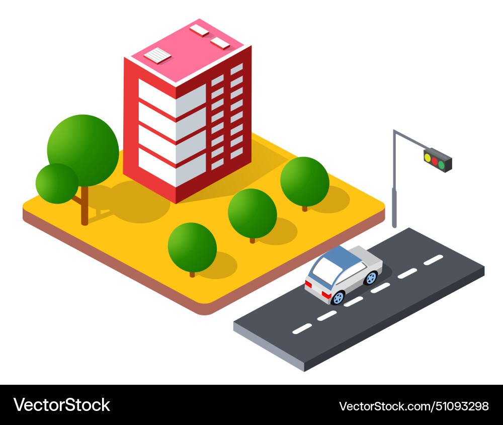 Isometric urban megalopolis top view of the city Isometric urban megalopolis top view of the city vector image