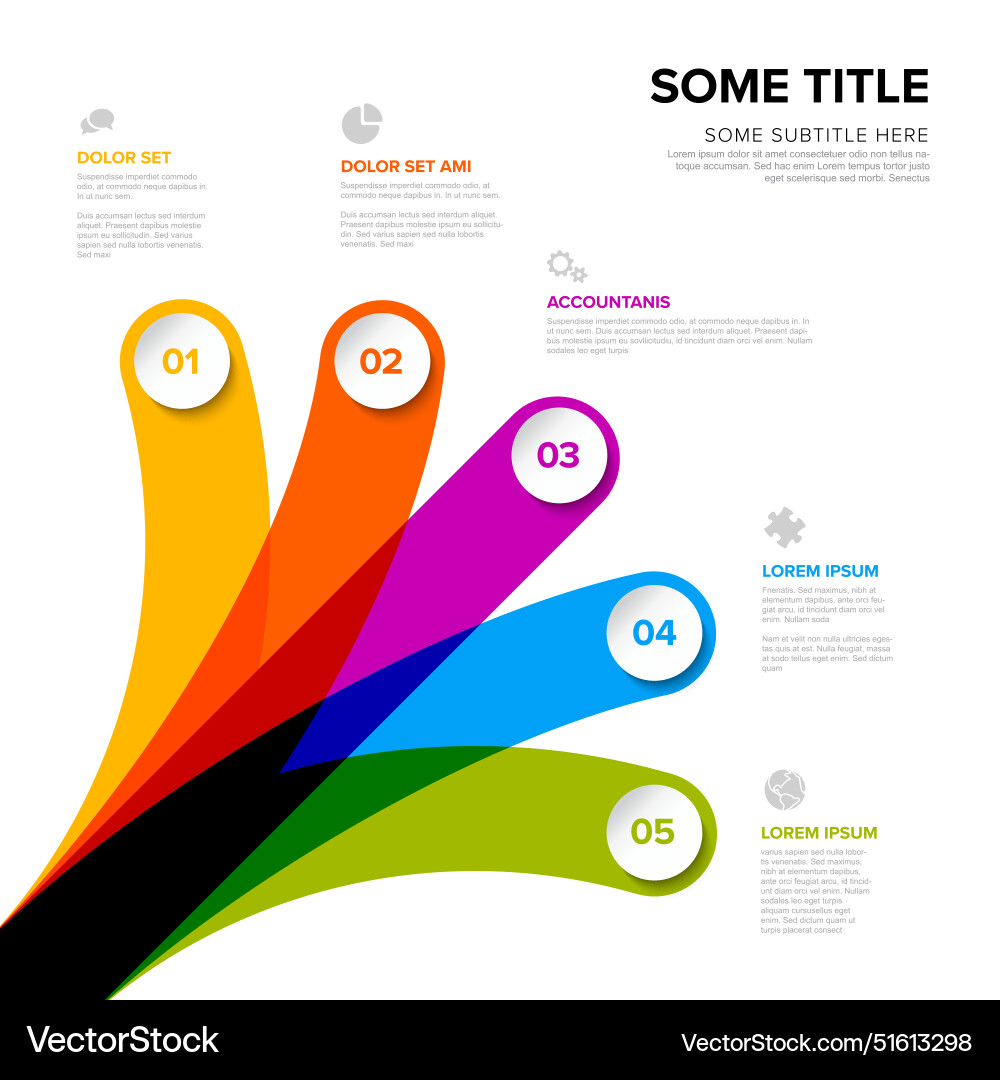 Multipurpose infographic with five different Vector Image