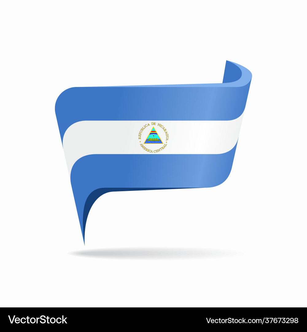 Nicaraguan flag map pointer layout vector image