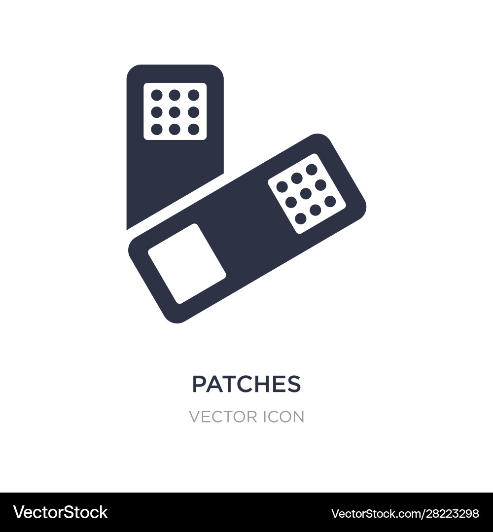 Patches icon on white background simple element Patches icon on white background simple element vector image