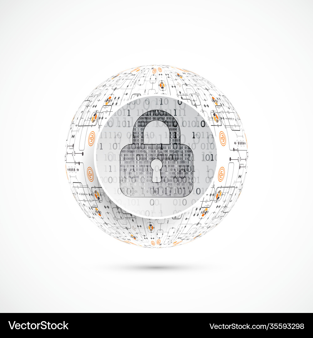 Protection concept protect mechanism system Protection concept protect mechanism system vector image