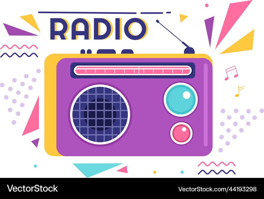 Radio player for record talk show interviews Radio player for record talk show interviews Vector Image