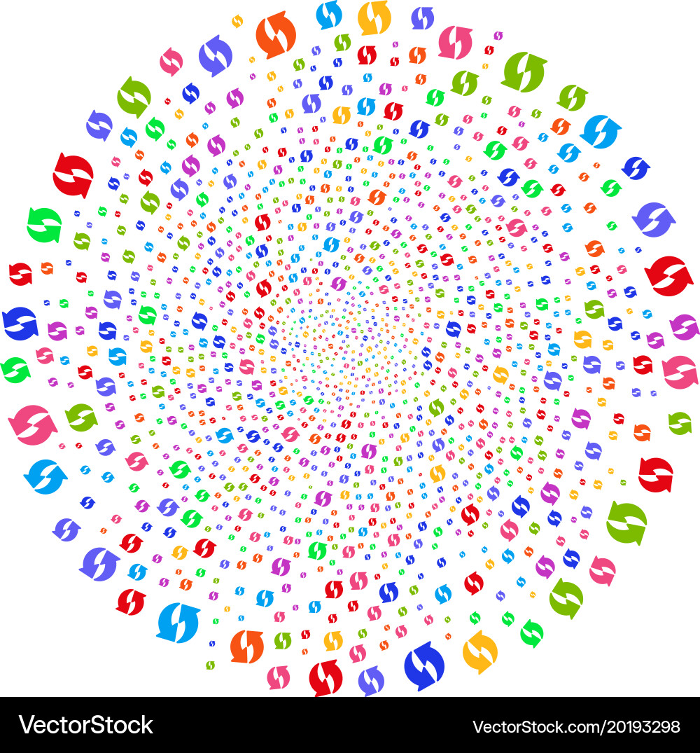 Refresh swirl stream vector image