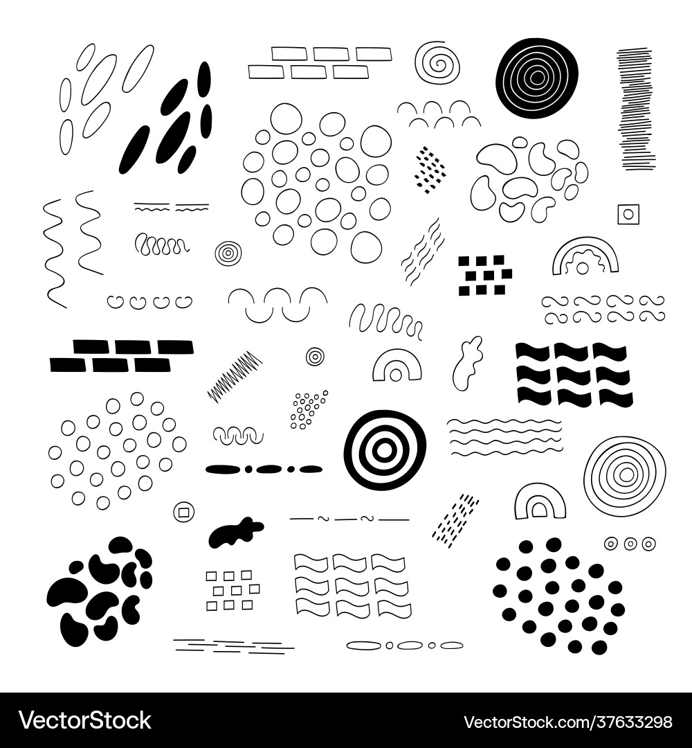 Simple abstract elements black and white parallel Simple abstract elements black and white parallel vector image