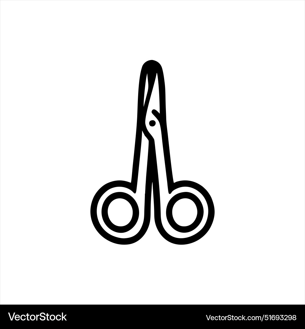 Simple scissors with minimalist and modern design Vector Image