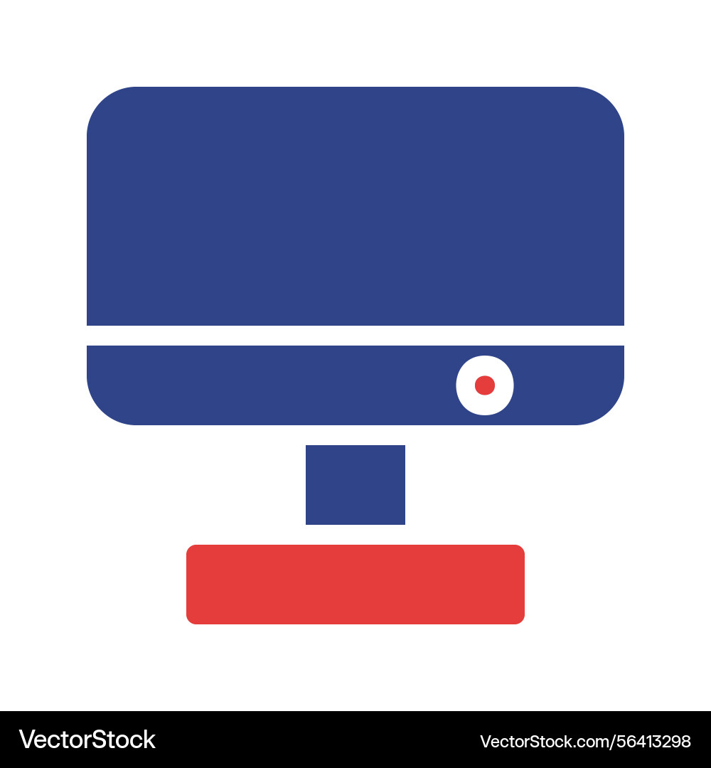Stylized depiction of computer display vector image