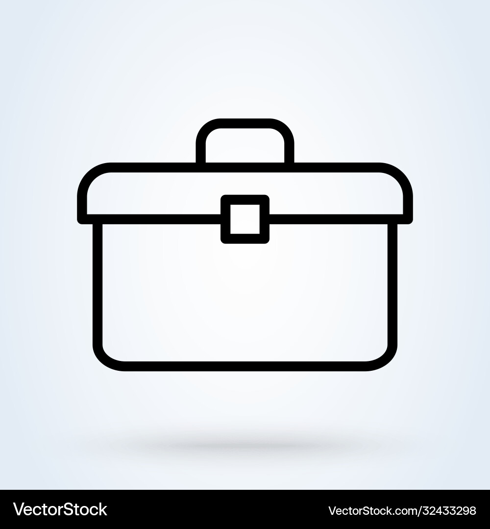 Tool box line icon toolbox toolkit instrument Vector Image